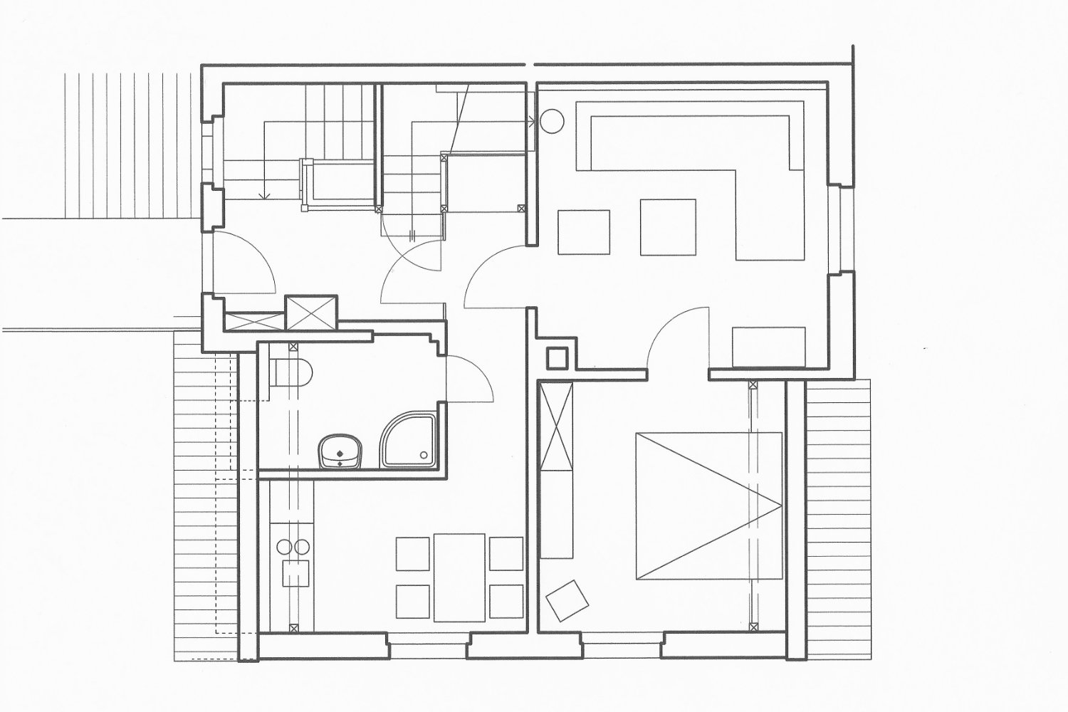 3-Raum-Appartement – Grundriss